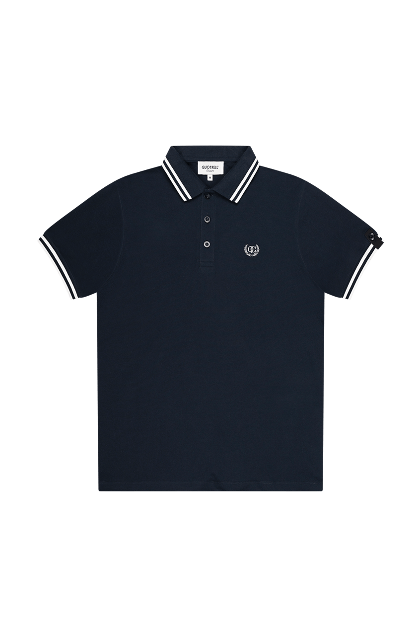 Quotrell Batera Polo | Navy/white Blauw