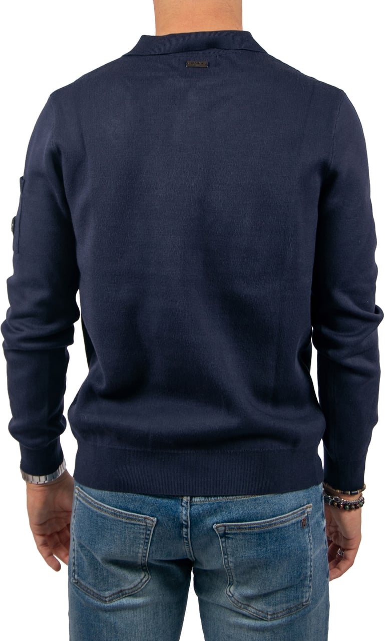 Quotrell Quotrell Couture Couteux Knitted Button Up Blauw