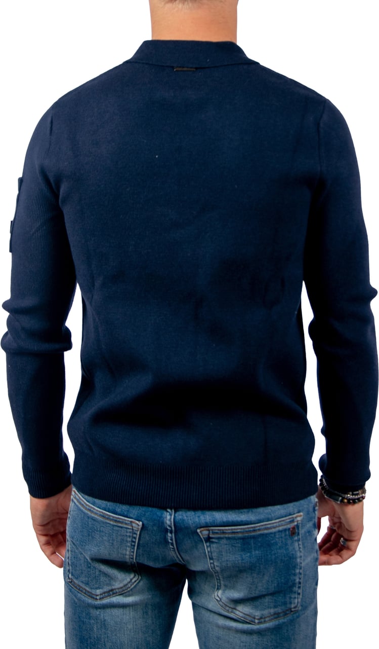 Quotrell Quotrell Chief Knitted Polo Blauw