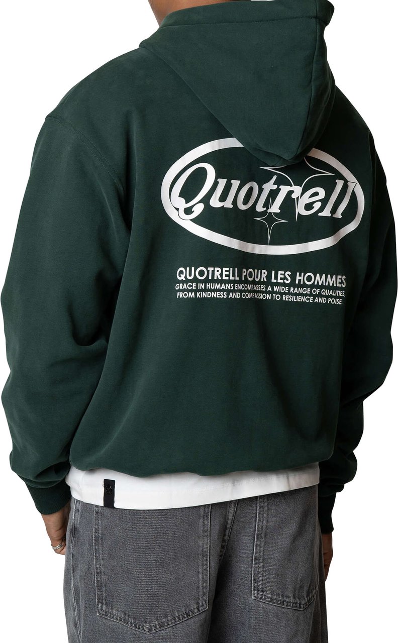 Quotrell Sydney Zip Hoodie | Petrol/white Groen