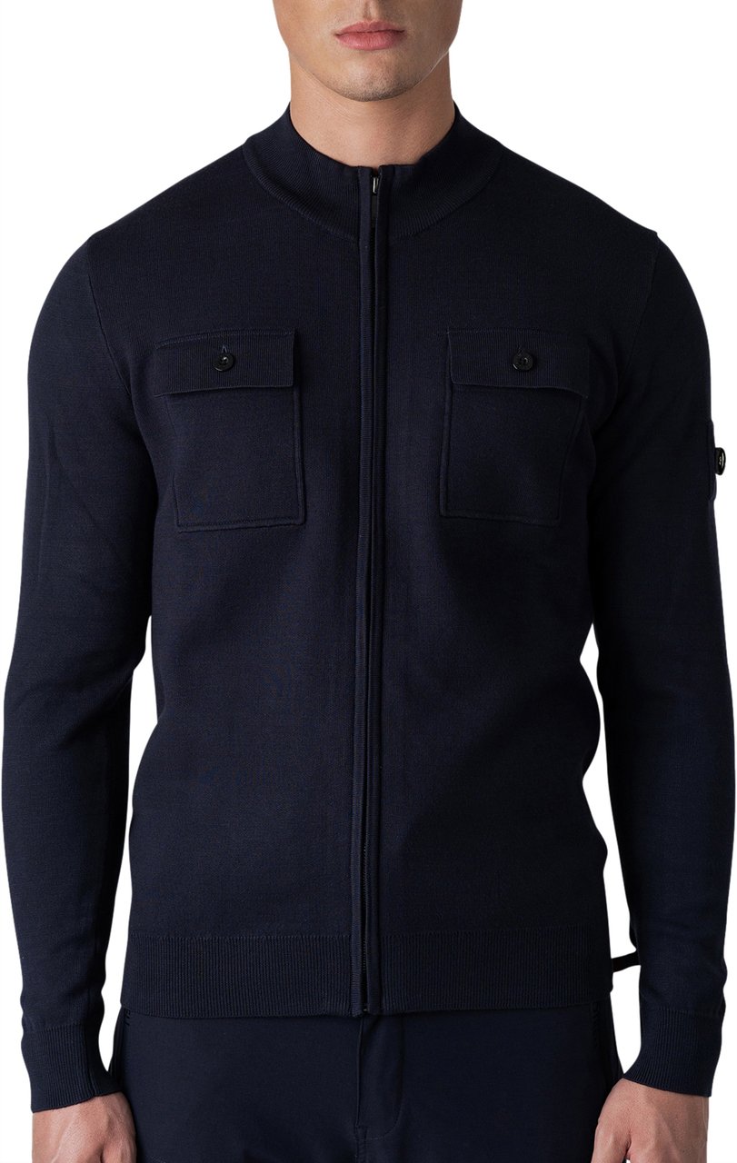 Quotrell Fromanteel Knitted Vest | Navy Blauw