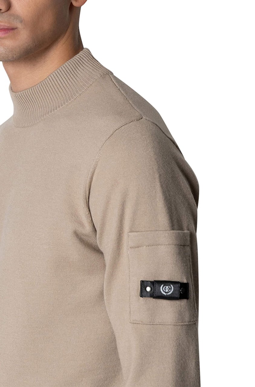 Quotrell Cannes Knitted Sweater | Faded Brown Bruin