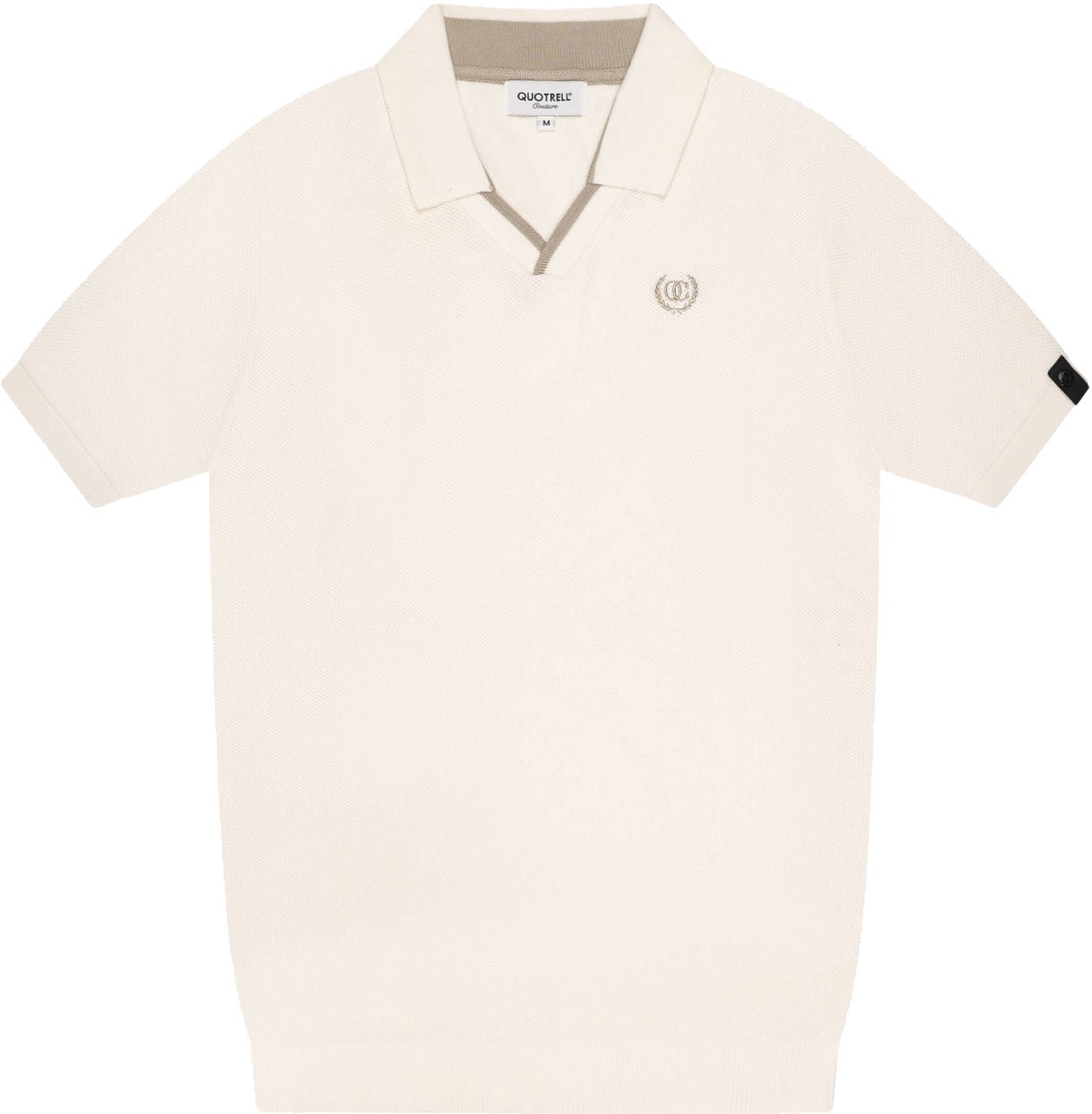 Quotrell Elijah Polo | Off White/greige Wit