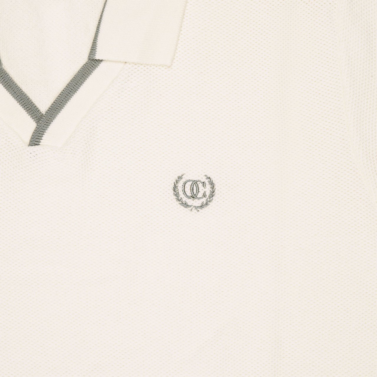 Quotrell Elijah Polo | Off White/greige Wit