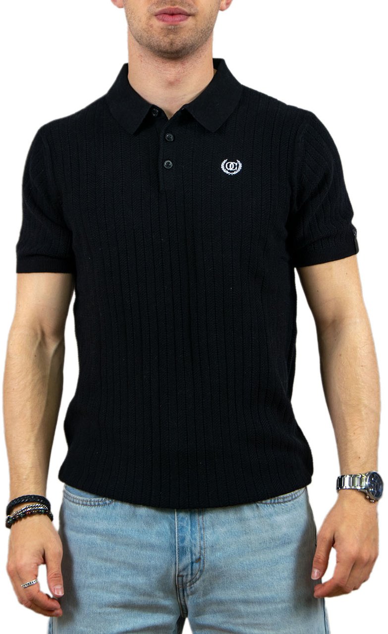 Quotrell Quotrell Cairo Knitted Polo Zwart