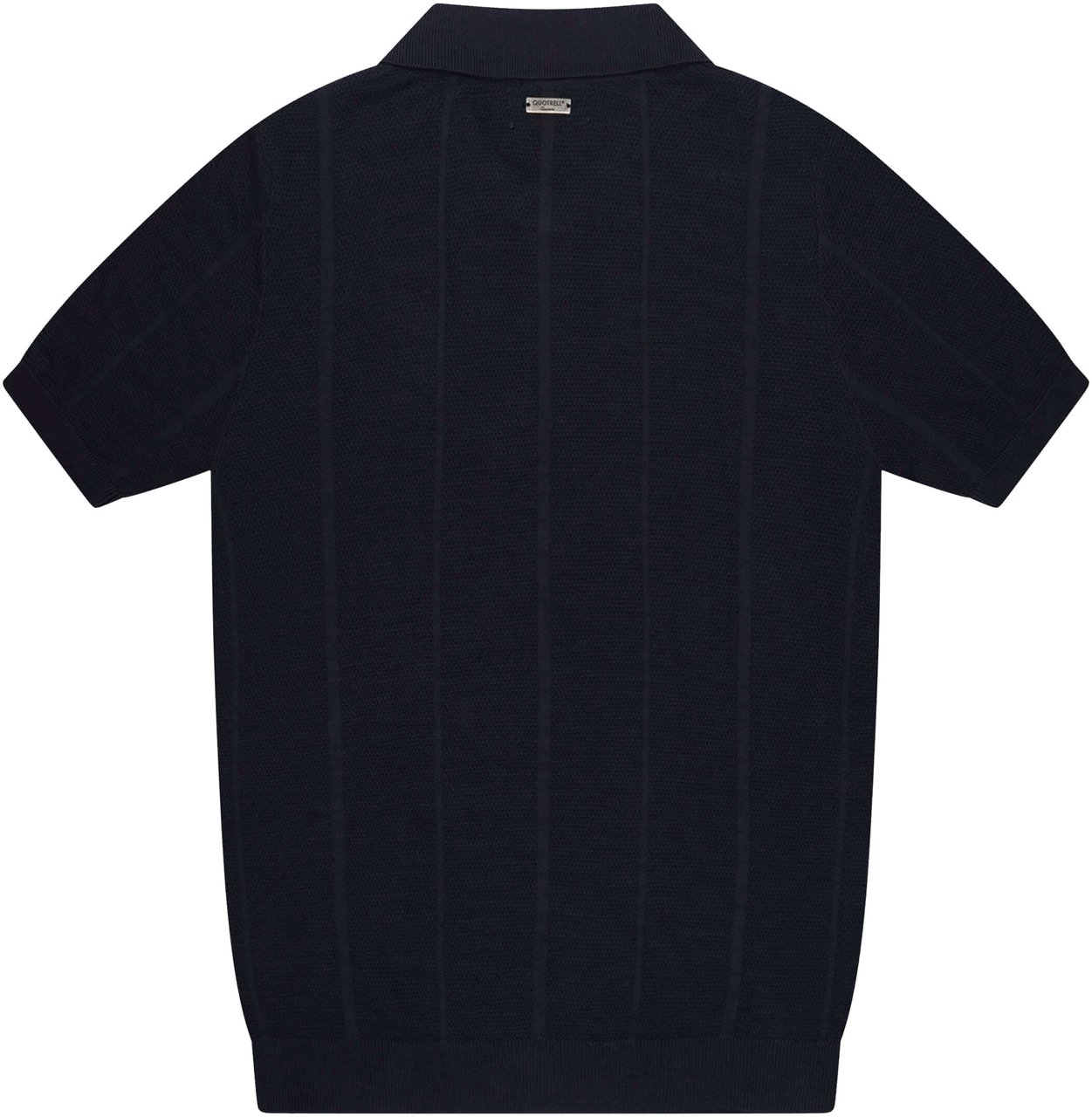 Quotrell Cruz Knitted Polo | Navy/white Blauw