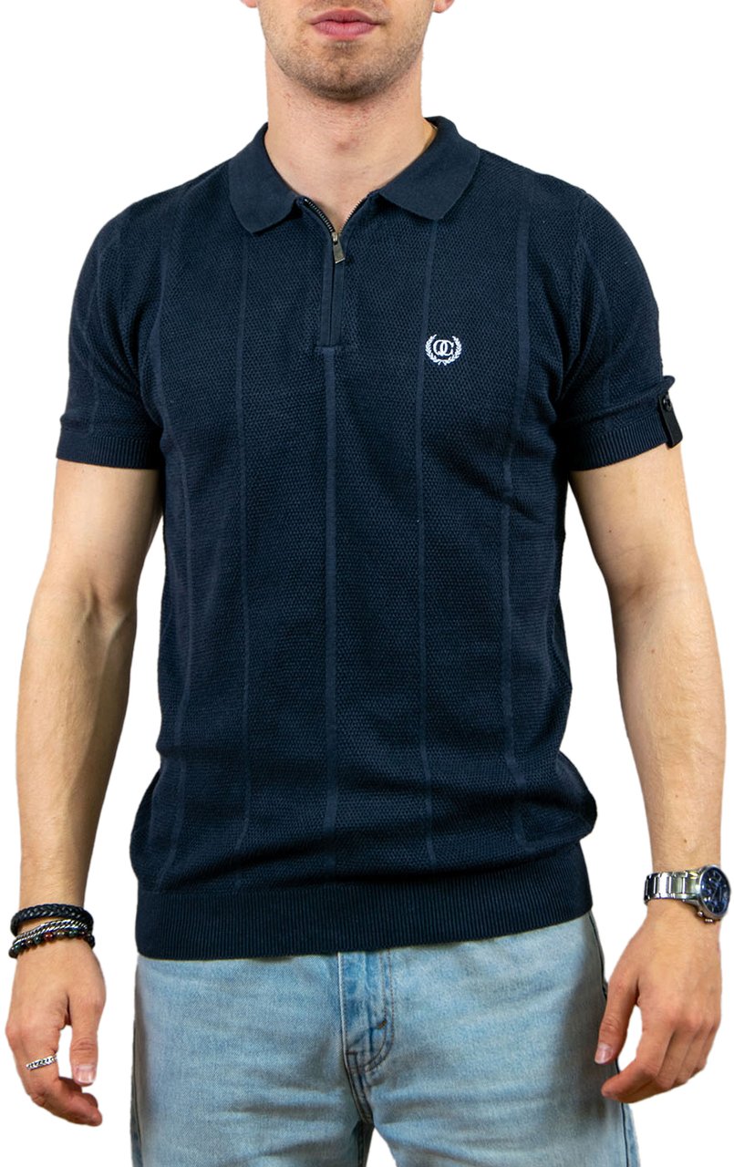 Quotrell Quotrell Cruz Knitted Polo Blauw