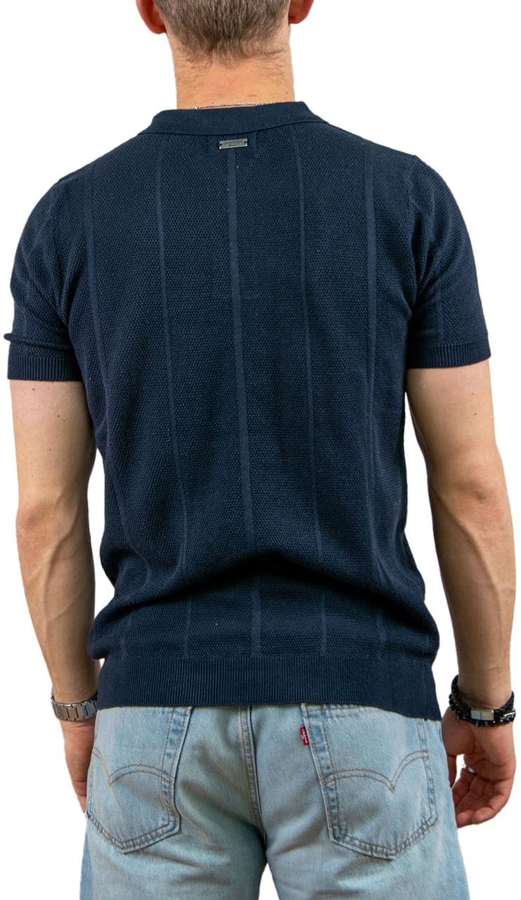 Quotrell Quotrell Cruz Knitted Polo Blauw