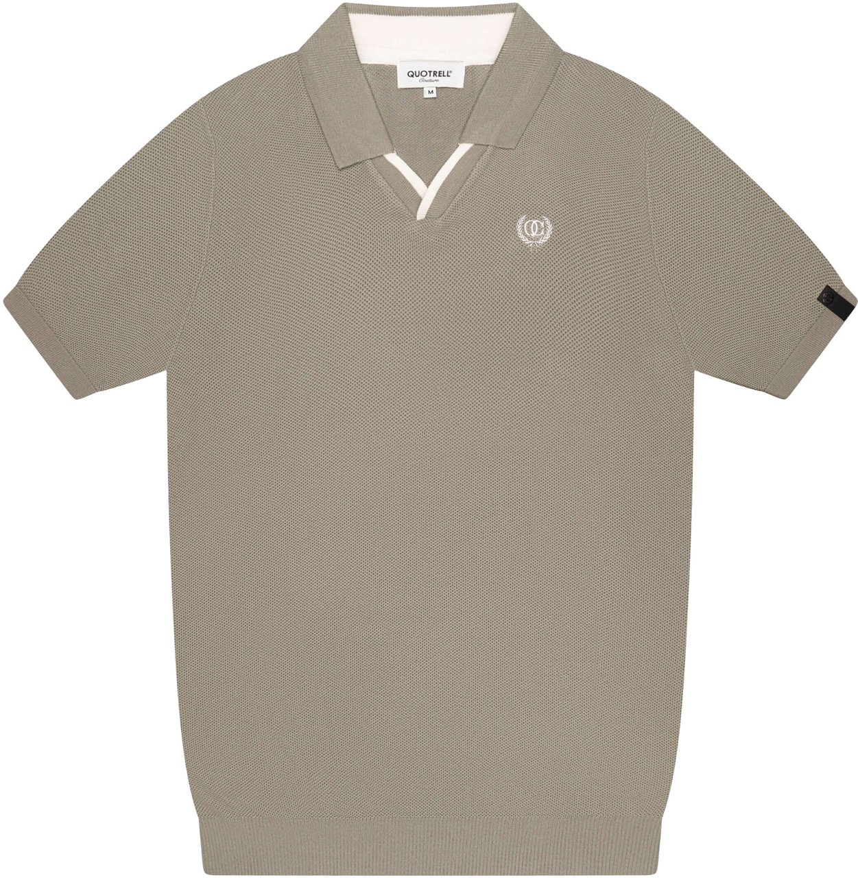 Quotrell Elijah Polo | Faded Olive/white Groen