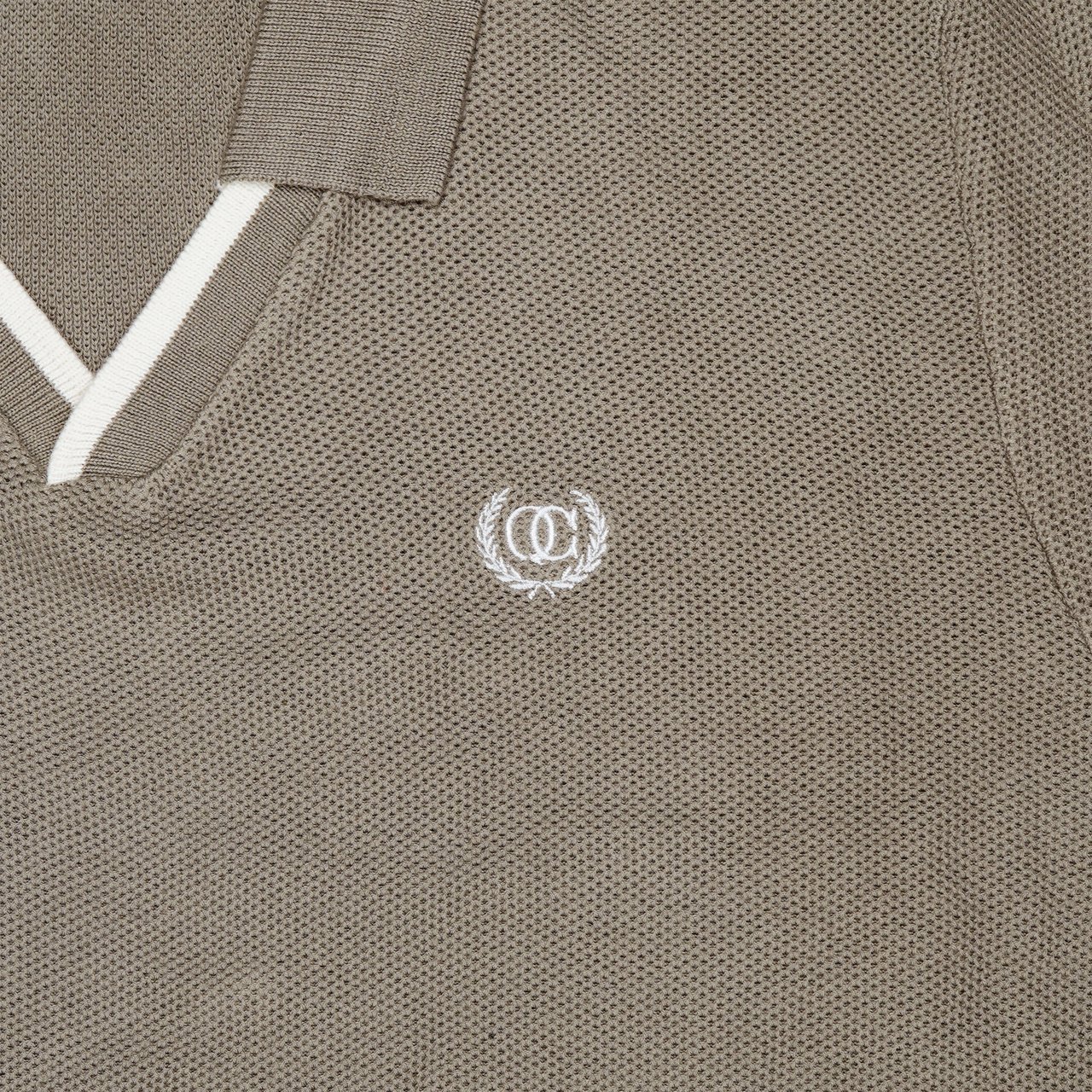 Quotrell Elijah Polo | Faded Olive/white Groen