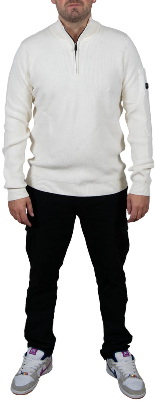 Quotrell Quotrell D'Azur Knitted Halfzip Beige