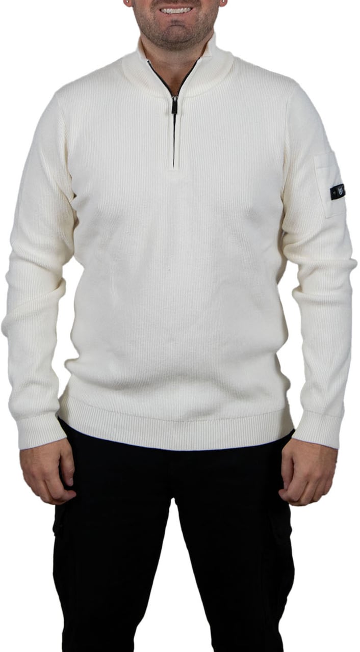 Quotrell Quotrell D'Azur Knitted Halfzip Beige