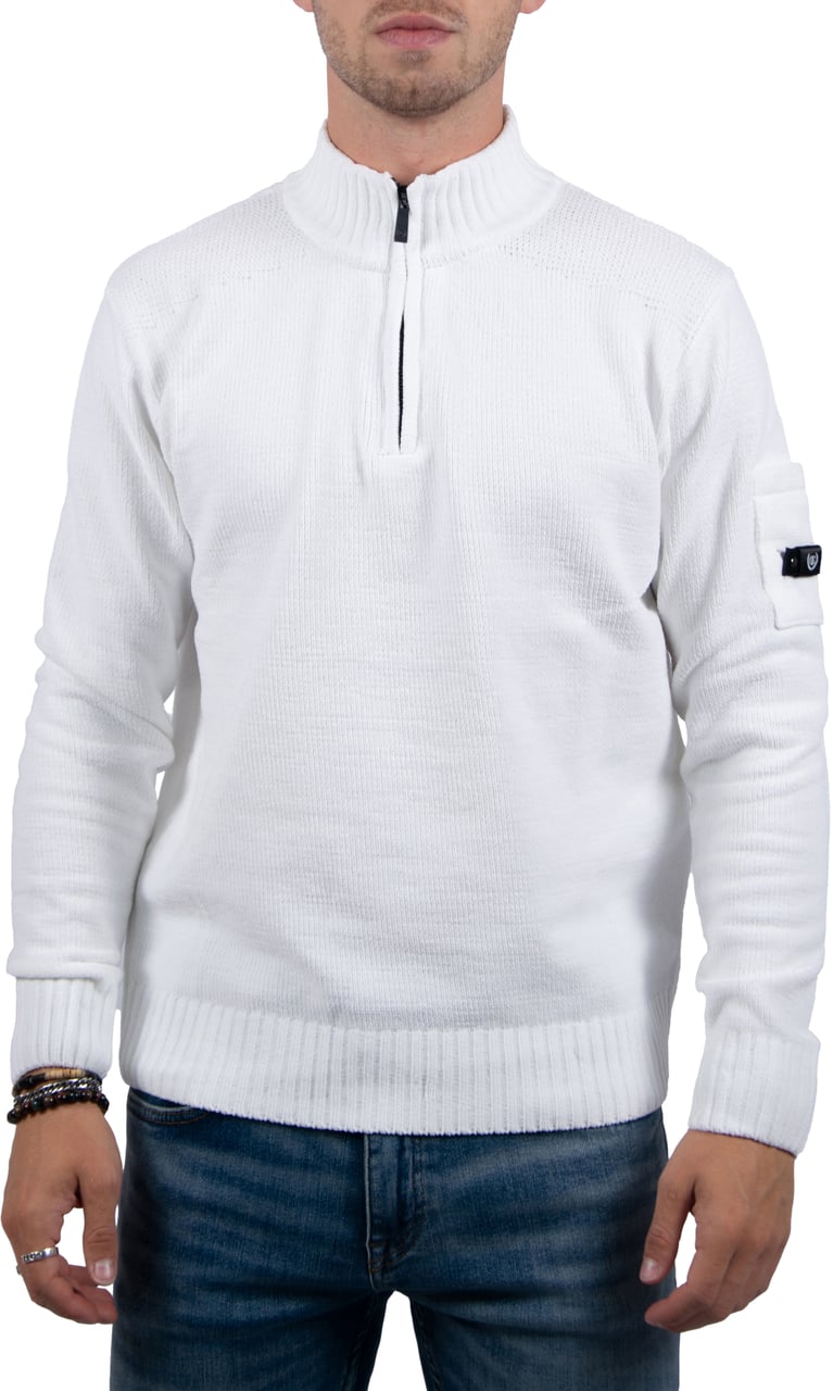 Quotrell Quotrell Combat Knitted Halfzip Beige