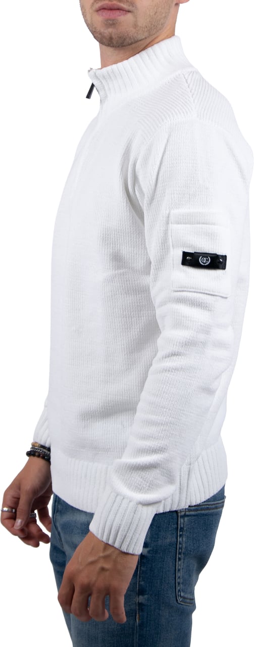 Quotrell Combat Knitted Halfzip Beige