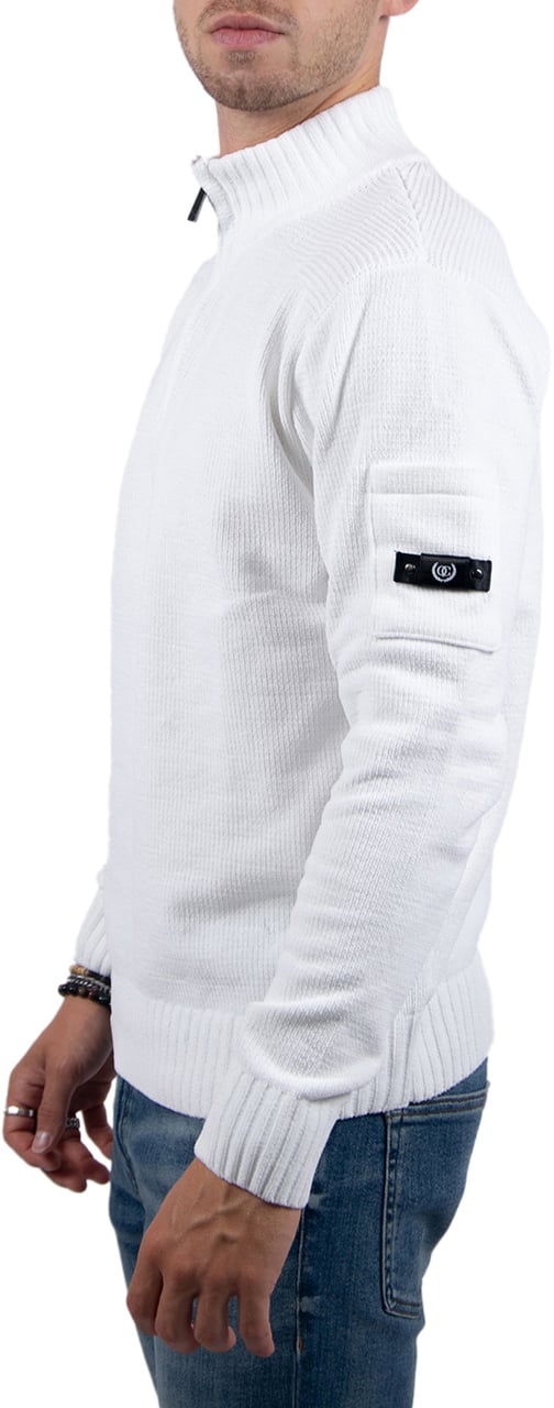 Quotrell Quotrell Combat Knitted Halfzip Beige