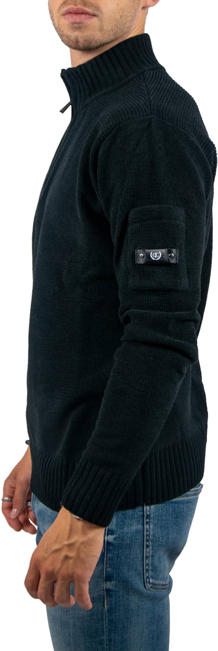 Quotrell Quotrell Combat Knitted Halfzip Zwart