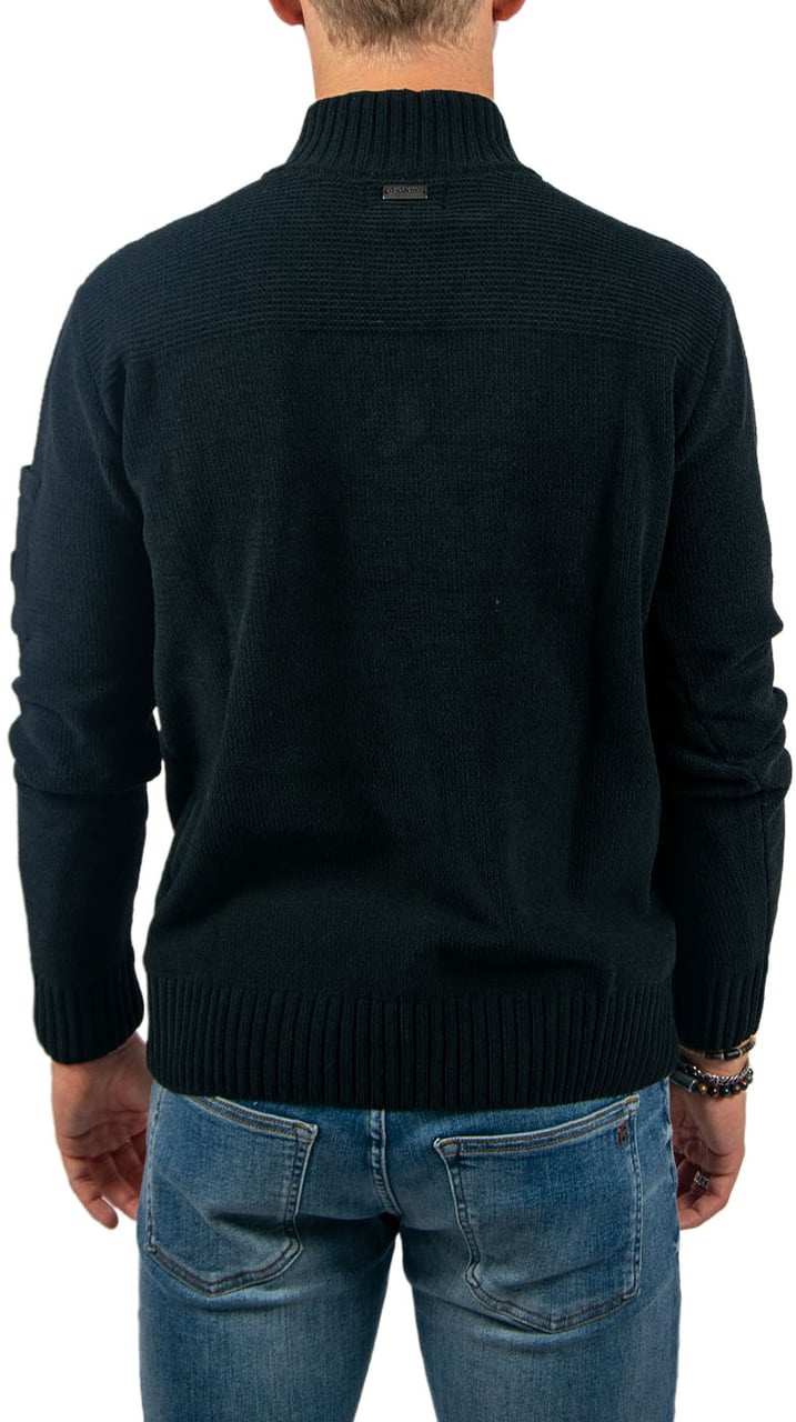 Quotrell Quotrell Combat Knitted Halfzip Zwart