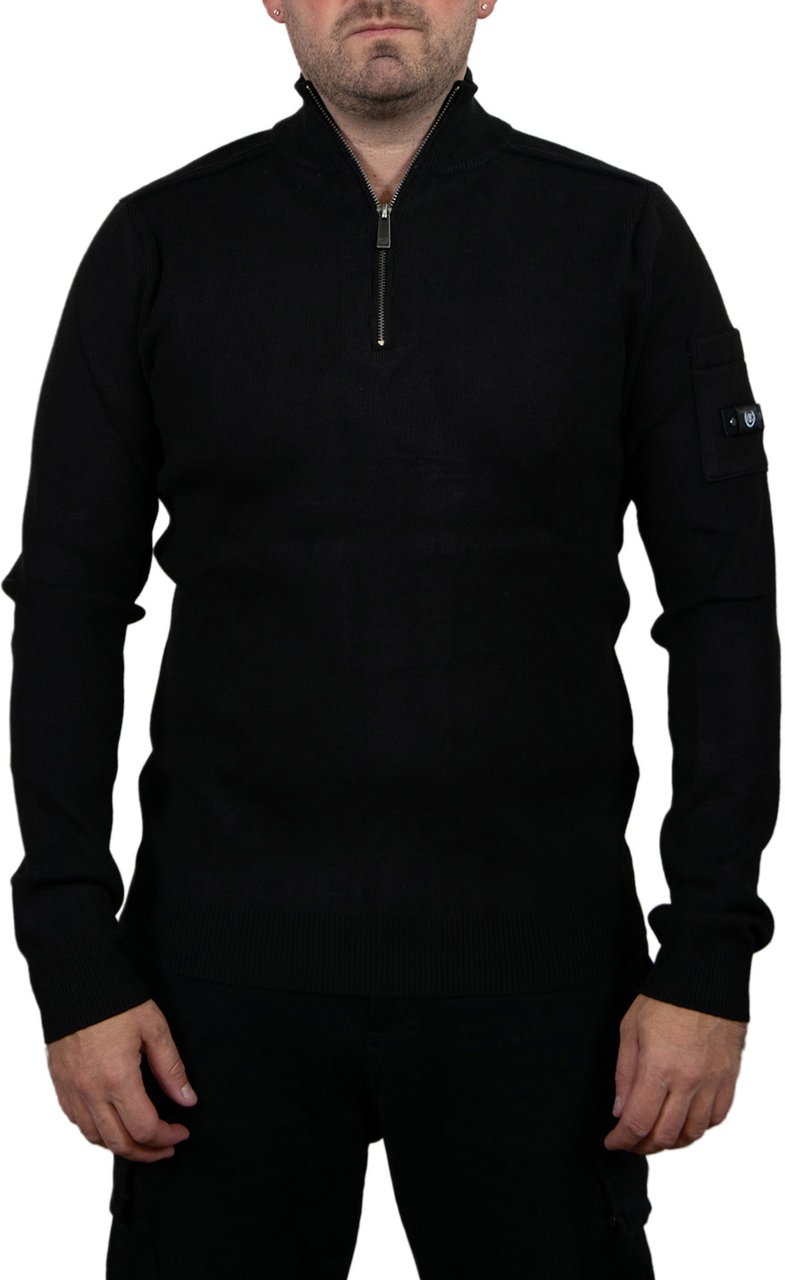 Quotrell Quotrell Palace Knitted Halfzip Zwart