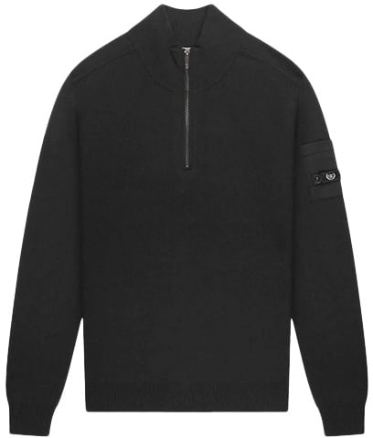 Quotrell Quotrell Palace Knitted Halfzip Zwart
