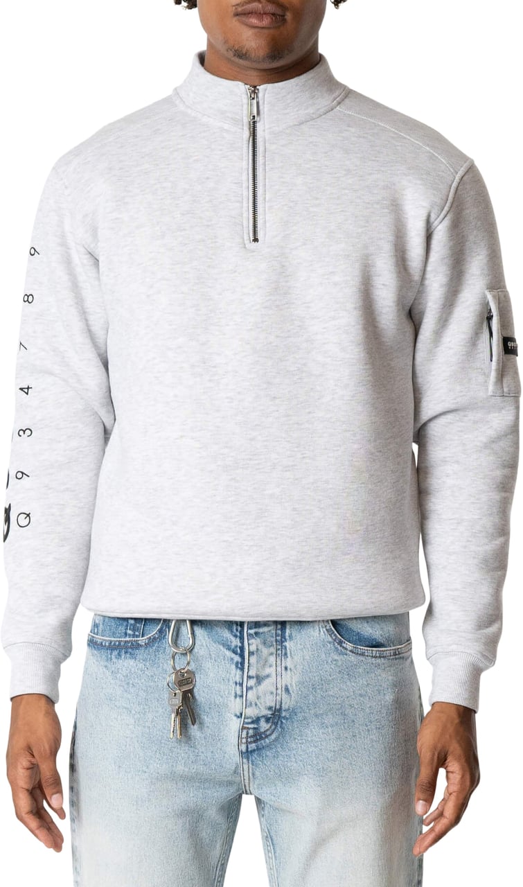 Quotrell Defender Halfzip | Light Grey Melee/bla Grijs
