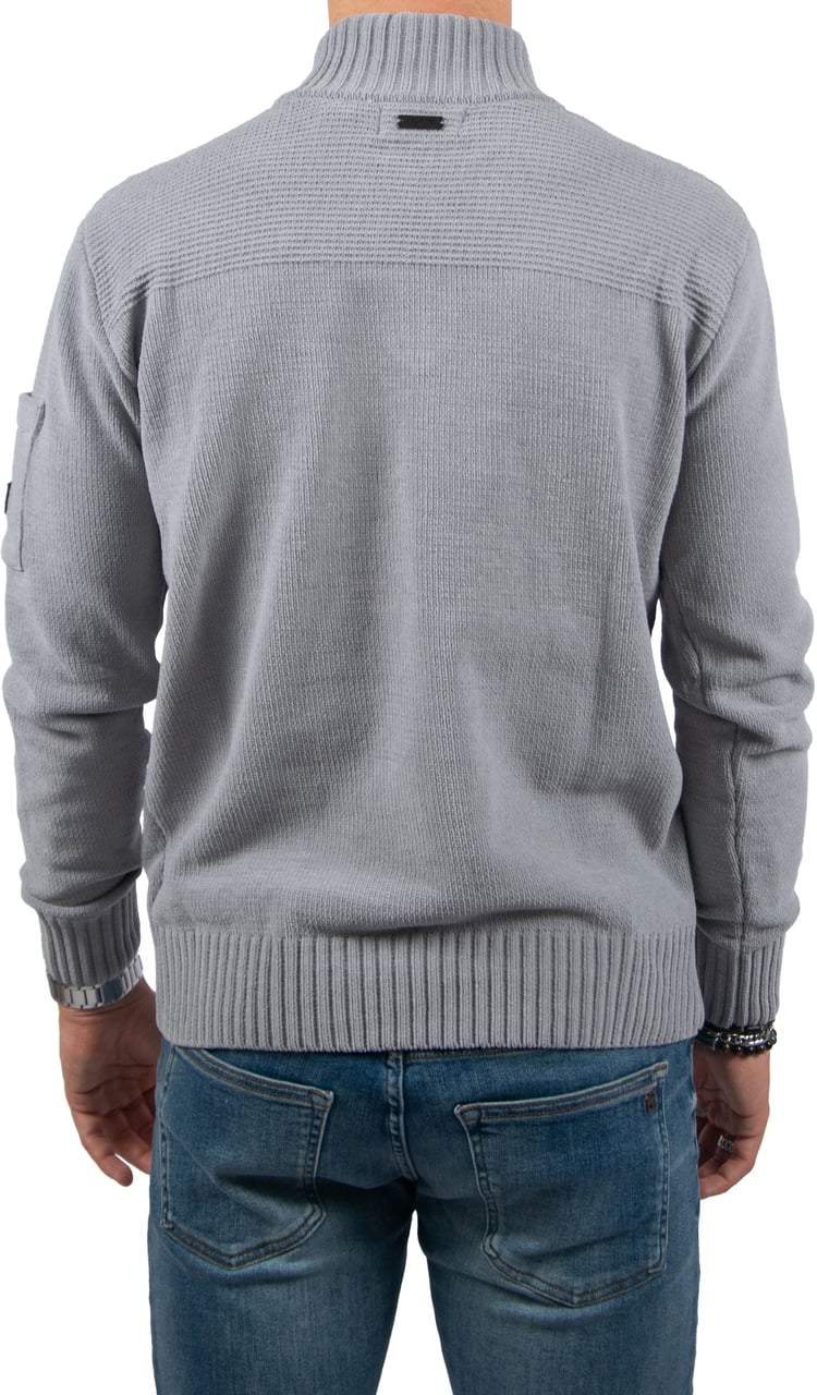 Quotrell Quotrell Combat Knitted Halfzip Grijs