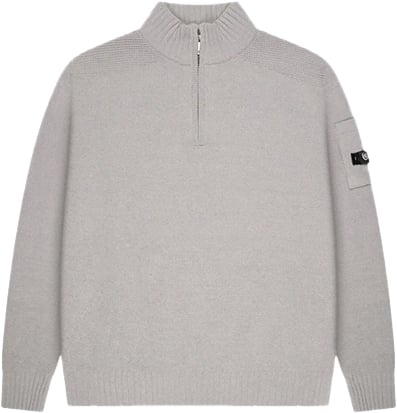 Quotrell Quotrell Combat Knitted Halfzip Grijs