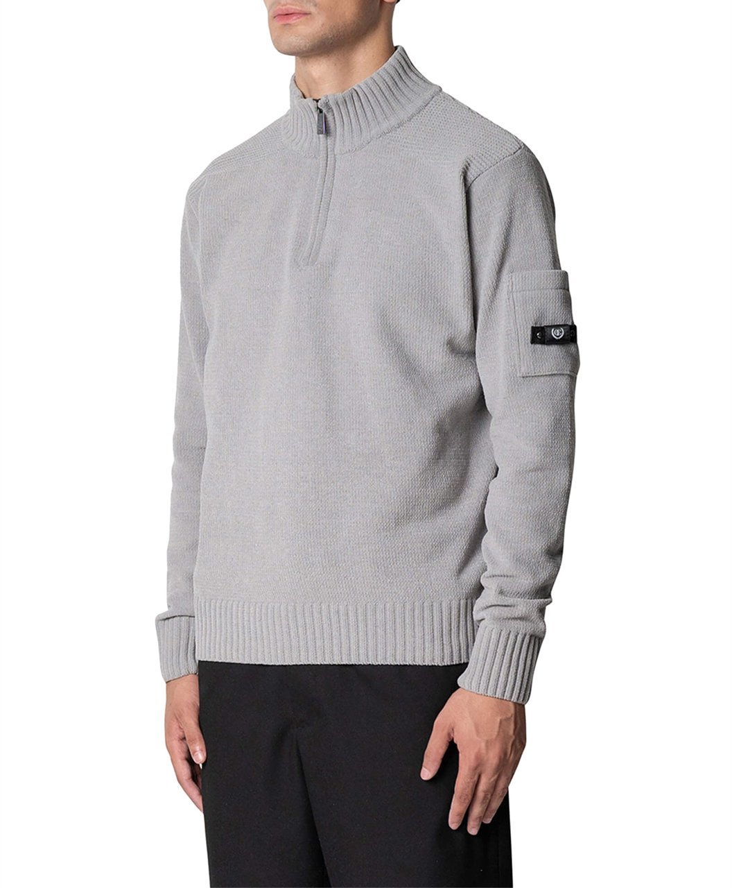 Quotrell Combat Knitted Halfzip | Grey Melee Grijs