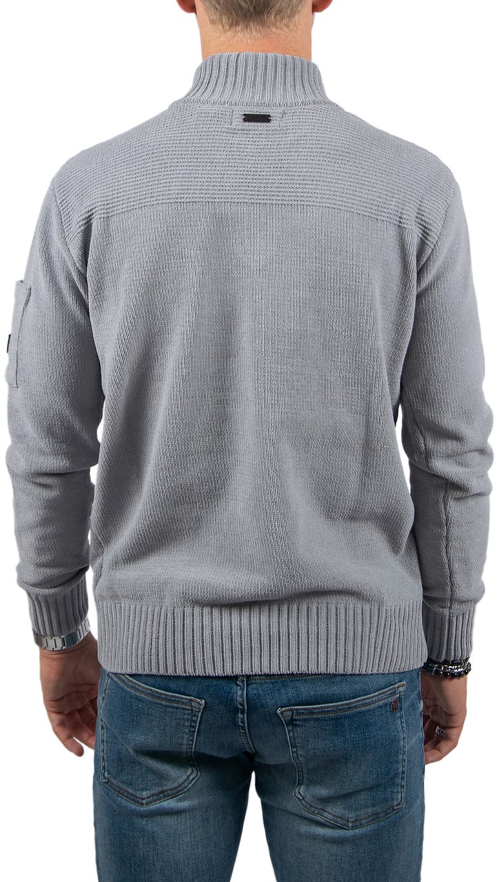 Quotrell Quotrell Combat Knitted Halfzip Grijs