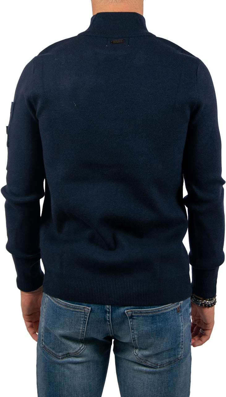 Quotrell Quotrell Palace Knitted Halfzip Blauw