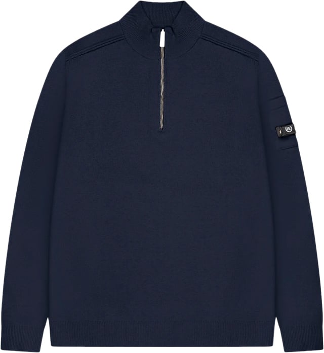 Quotrell Quotrell Palace Knitted Halfzip Blauw