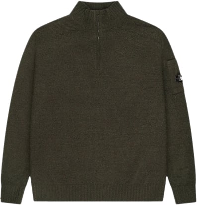 Quotrell Quotrell Combat Knitted Halfzip Groen