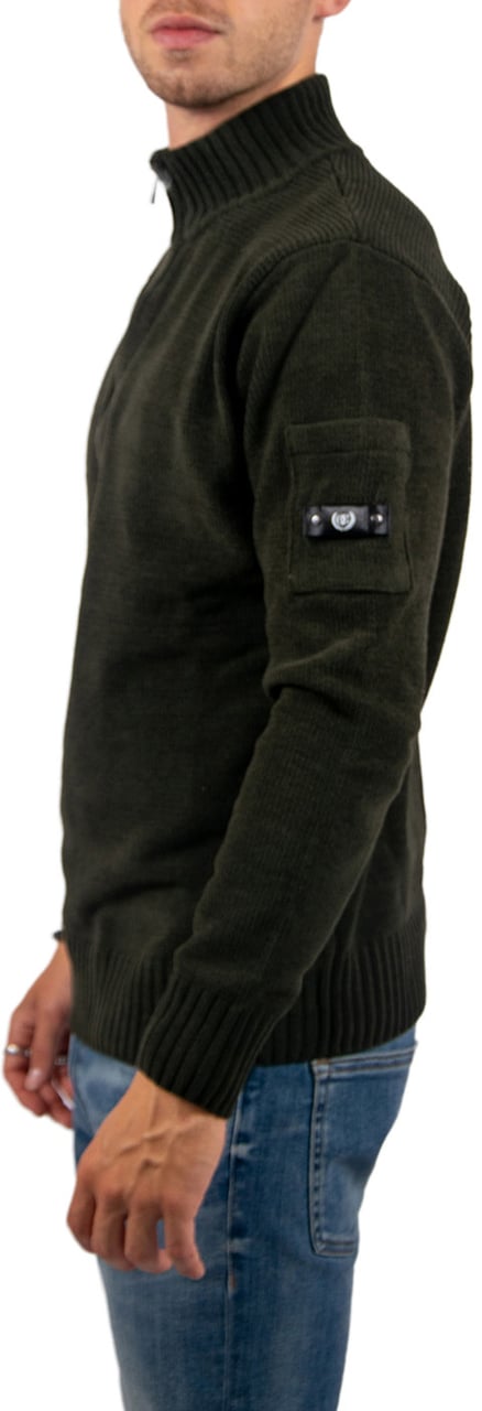 Quotrell Quotrell Combat Knitted Halfzip Groen