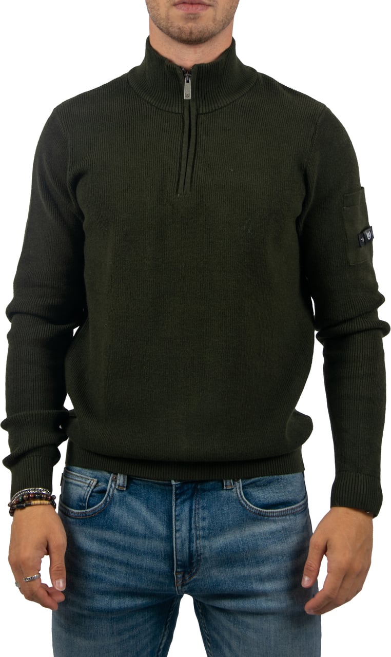 Quotrell Quotrell D&apos;Azur Knitted Halfzip Groen