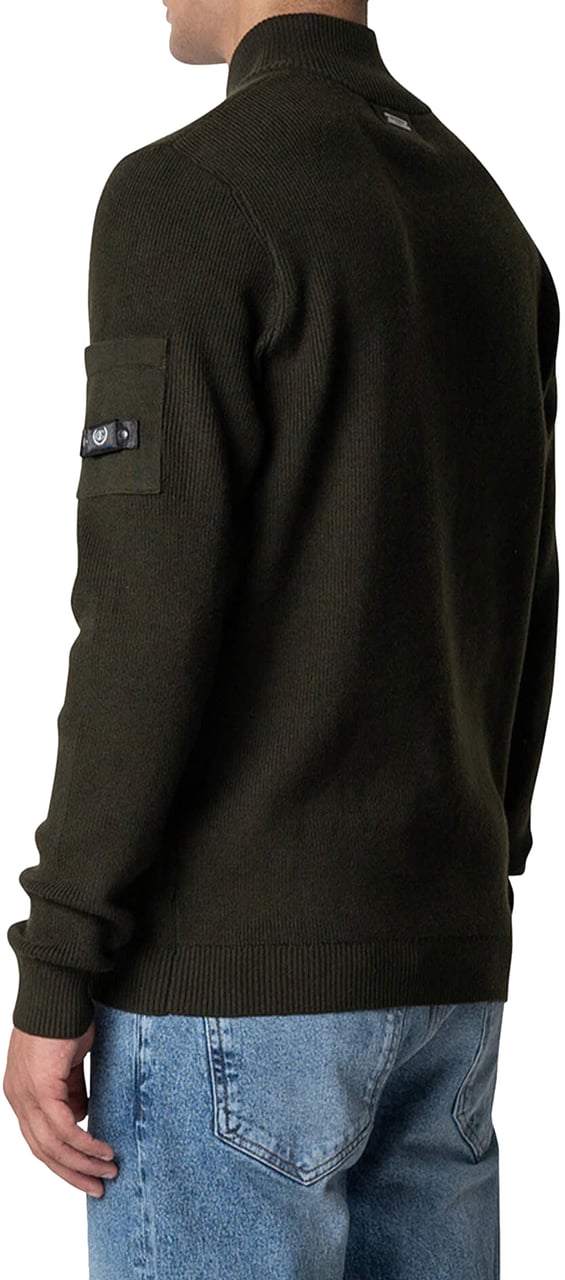 Quotrell D'azur Knitted Halfzip | Army Groen
