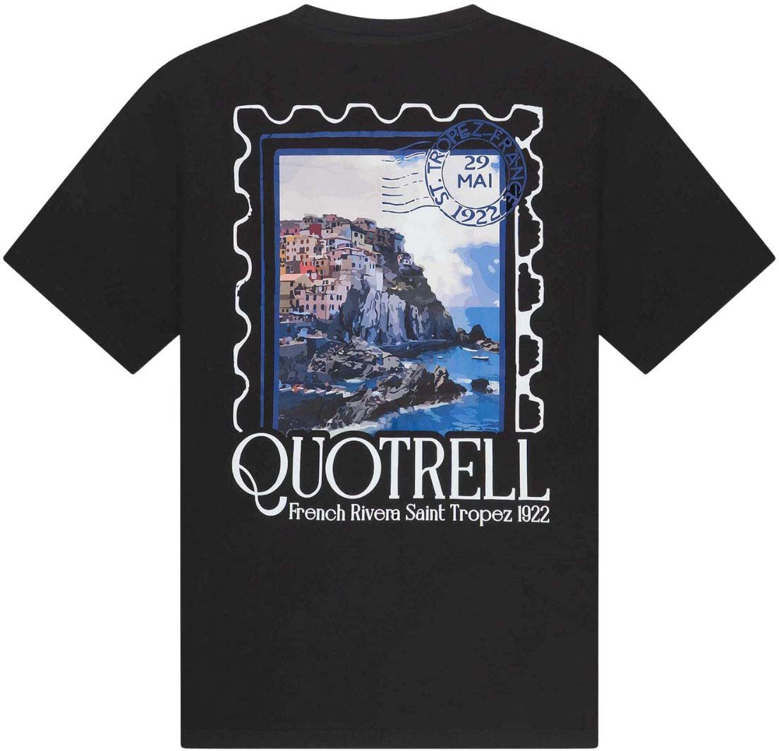 Quotrell Rivera Tee | Black/white Zwart