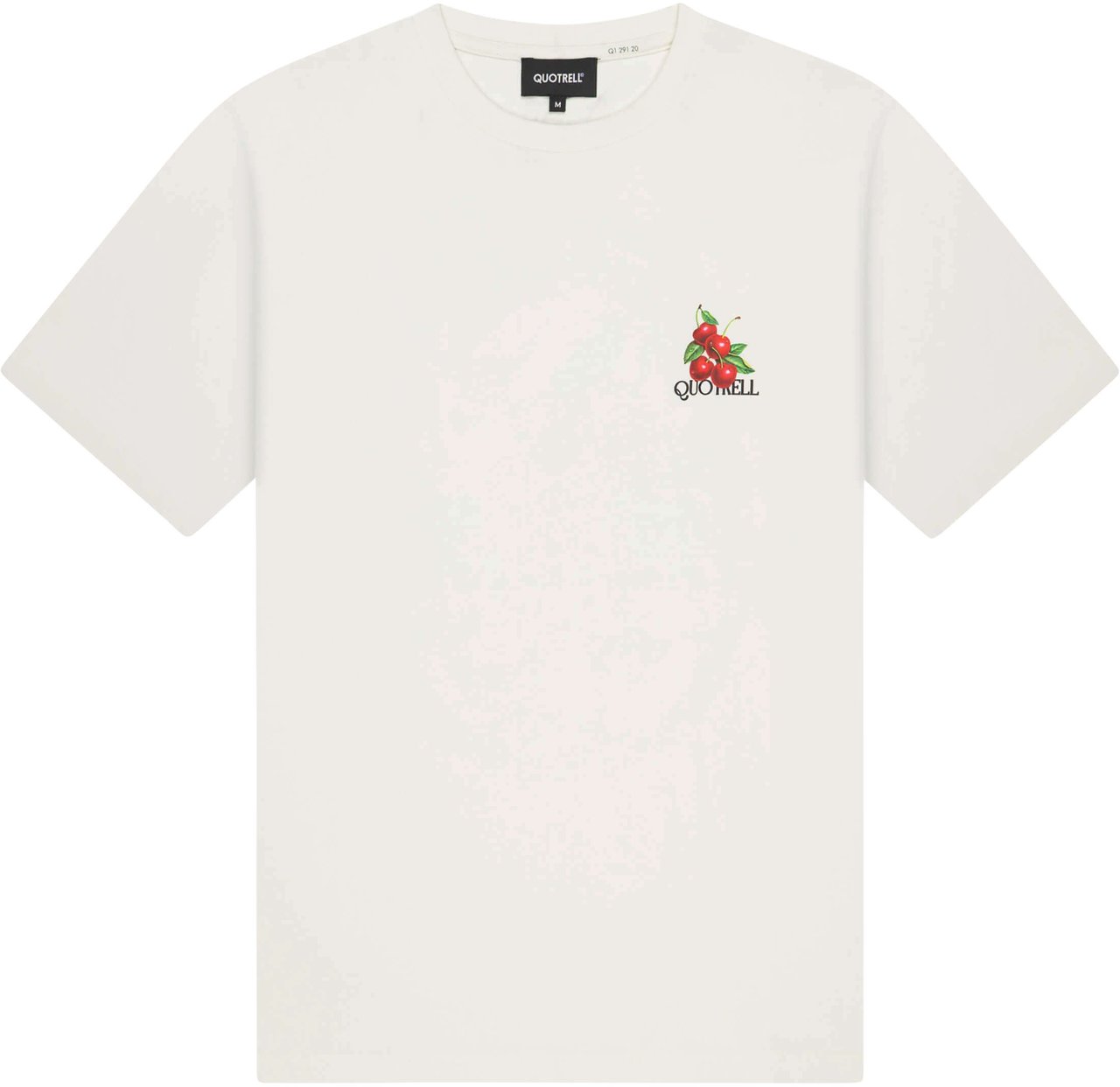 Quotrell Cheri Tee | Off White/black Wit