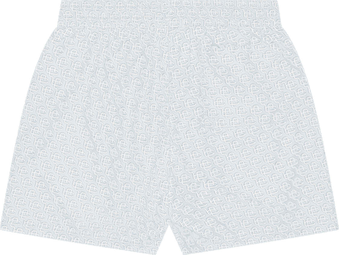 Quotrell Monogram Swimshorts | Light Blue/white Blauw