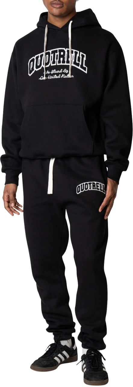 Quotrell University Set - Loose Fit | Black/white Zwart