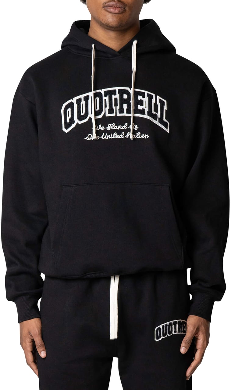 Quotrell University Set - Loose Fit | Black/white Zwart