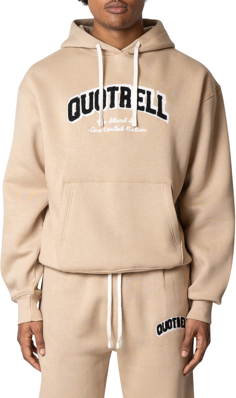 Quotrell University Set - Loose Fit | Taupe/white Beige