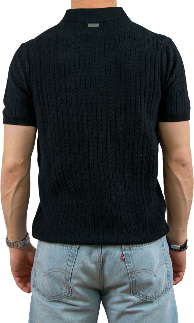 Quotrell Cairo Knitted Polo Zwart