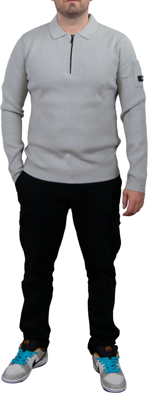 Quotrell Chief Knitted Polo Grijs