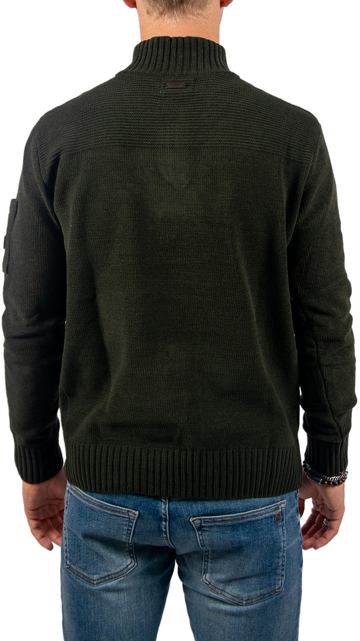 Quotrell Combat Knitted Halfzip Groen