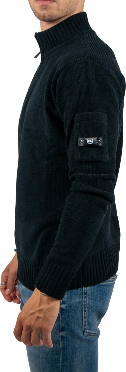 Quotrell Combat Knitted Halfzip Zwart