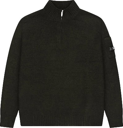 Quotrell Combat Knitted Halfzip Zwart