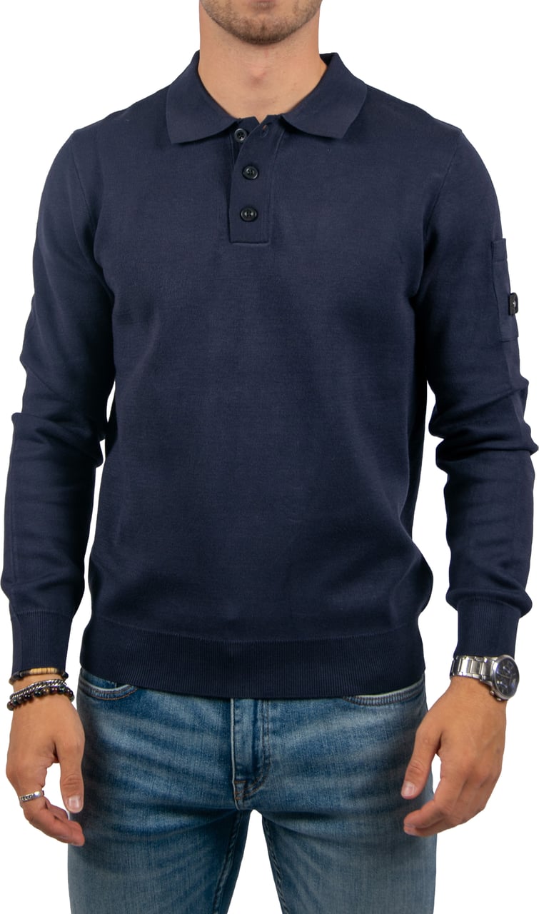Quotrell Couture Couteux Knitted Button Up Blauw