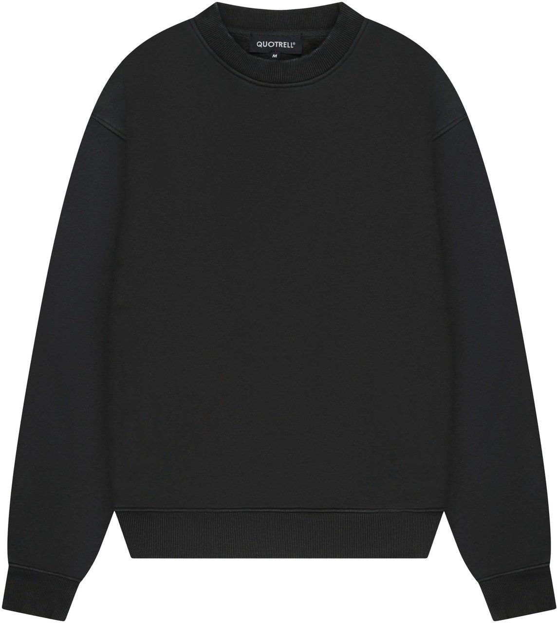 Quotrell Blank Crewneck | Washed Black Zwart