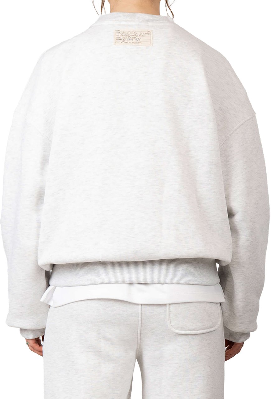 Quotrell Blank Crewneck | Grey Melee Grijs