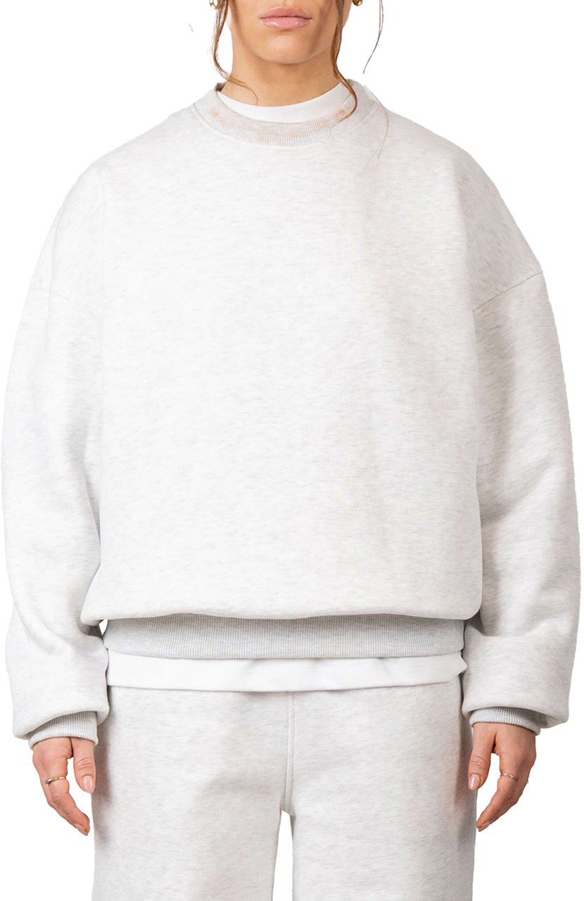 Quotrell Blank Crewneck | Grey Melee Grijs