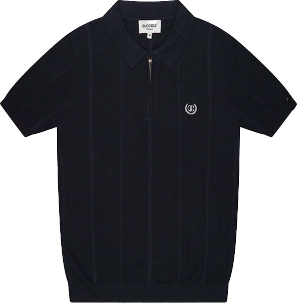 Quotrell Cruz Knitted Polo Blauw